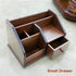 N Desk Organizer Wood with Small Drawer for Office and Home, Remote Control Holder, Pencil Holder