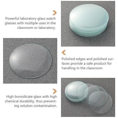Beaker Glass Watch Glasses, 10pcs Laboratory Equipment Accessories, 80mm Beaker Covers for Watch Glass