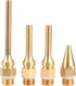 Yakamoz 4Pcs Interchangeable Copper Glue Gun Nozzle Set 10.8mm 7/16 Inch Thread Gluegun Tips Replacement Small Bore Long Tube Nozzles for Hot Melting Glue Guns Bore 2.0mm 3.0mm by YAKAMOZ