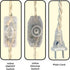 Royal Designs, Inc. CO-6001-OW-8-2 NEMA-15P SPT-1 8 2-Pack Twisted Rayon Lamp Cord with Plug, Stripped Ends Ready