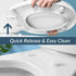 Slow Close Round Toilet Seat - Easy Clean Plastic in White