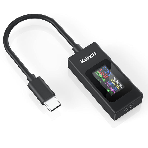 YOJOCK USB C Tester Power Meter, 4-30V 0-6.5A Digital Multimeter, Type C Voltage & Current Tester