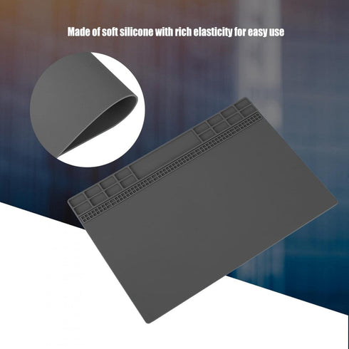 Repair Mat, Silicone Soldering Station Large Magnetic Anti Static Solder Pad for Electronic Work, Welding, and