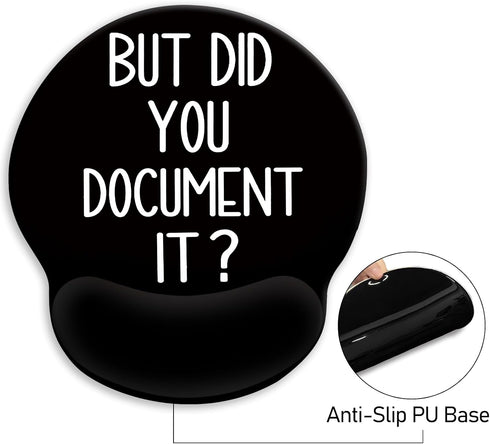 Blusabaca Funny Mouse Pad with Wrist Rest, Ergonomic Mouse Pads Wrist Support for Desk, Gaming Mousepad for Wireless