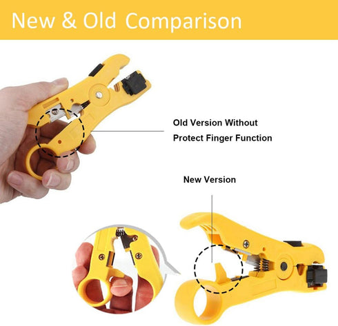 Universal Cable Stripper Cutter for Flat or Round UTP Cat5 Cat6 Wire Coaxial Stripping Tool