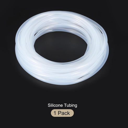 33ft Clear Silicone Tubing, 3/16" ID x 9/32" OD 5mm x 7mm Pure Industrial Plastic Hoses for Pump