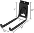 Heavy Duty Garage Storage Slatwall Double Hooks for Ladders, Wall Mounted Utility U Hanger Organizer (Black)