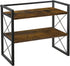 YINMIT Desktop Shelf Organizer - 2 Tier Wood Desk Storage Rack and Freestanding Display Shelf for Office, Home,