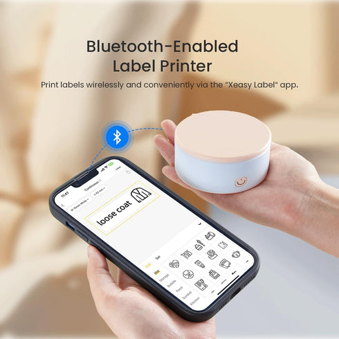 vretti HP3 Label Machine Maker with Tape - Portable Thermal Mini Label Printer, Bluetooth Wireless Connection for