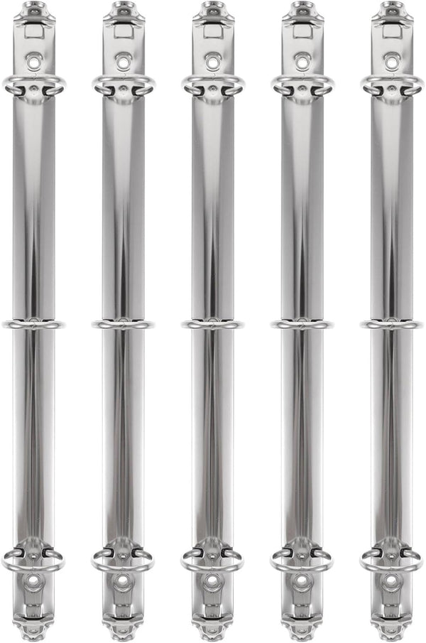 Tofficu 5 Pcs Metal Notebook 3-Hole Ring Binder Mechanism, Loose Leaf Binding Combs for DIY