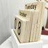 IELEPHONIX Wooden Perpetual Calendar for Desk, Metal Wood Month Date Display for Teachers, Students, Classroom, Rustic