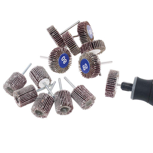 AUTOTOOLHOME 20PCS Abrasive Flap Wheel Sander 80 Grit 1/8" Shank Diameter for Grinding and Polishing