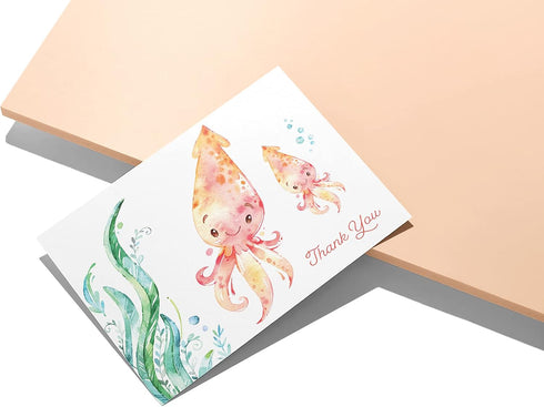 Set 12 5.5 4.25 Inch Twigs Paper Thank You Card - Assorted Greeting Cards For All Occasions - Thank You Cards