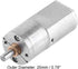 DC 12V Reversible High Reduction Electric Motor 15-200RPM, Outer Diameter 20MM