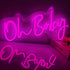 Fespcj Reusable Oh Baby LED logo for partiesBirthday Graduation Adult GiftFestival decorationDaily home