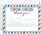 Train Thank You Card - Set of 15 FLAT cards with envelopes