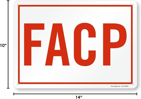 SmartSign "FACP" Sign | 10" x 14" Plastic
