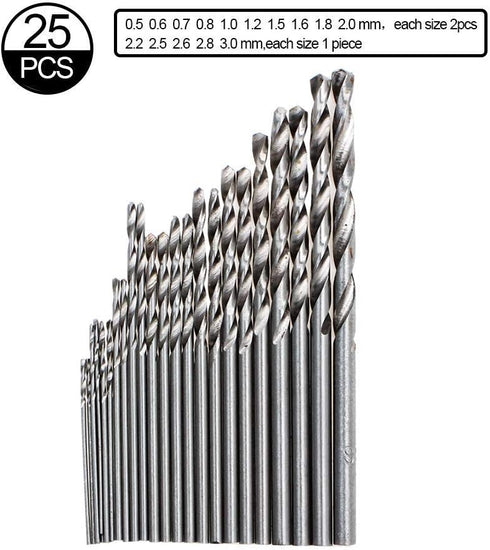 Precision Pin Vise Hand Drill with 25pcs Micro Twist Drill Bits Set for DIY Assembling