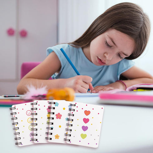 Small Spiral Notepad Cute Notebook, 8 Pack Kawaii Journals for Study, 80 Sheets, 160 Pages, Back to School Supplies