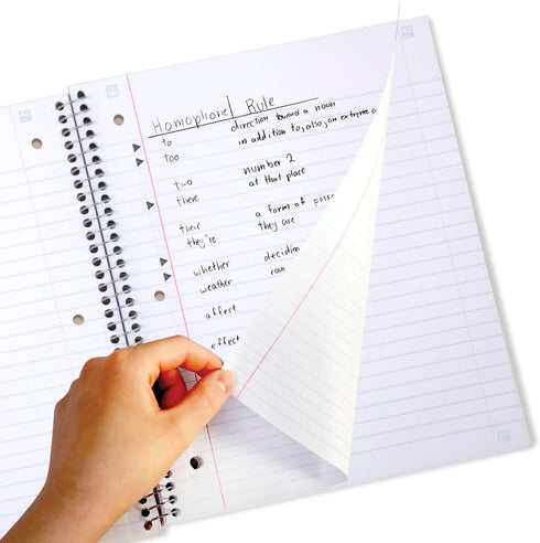 Five Star Spiral Notebook + Study App, 3 Subject, Wide Ruled, 150 Sheets, 10-1/2" x 8" Tidewater Blue (73184)