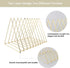 Urban Deco Gold Triangle Desk Organizers - 10 Sections Metal Wire Magazine Holder for File Folder Storage