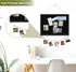 Double-Sided Black Cork Board with Linen, 16" x 12" Hanging Wood Framed Bulletin Board for School Office Decor