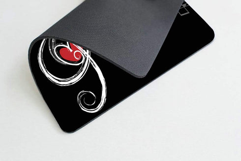 Custom Smooffly Gaming Mouse Pad, Treble Love and Music Notes, Non-Slip Rubber Comfortable Design