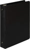 Samsill Economy 1 Inch Mini 3 Ring Binder - Made in The USA, Round Ring, Non-Stick Customizable Cover, Black
