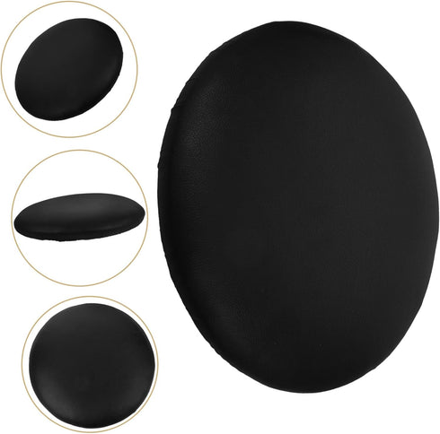 TOPPERFUN Rotating Stool Replacement Seat Cover Wear-Resistant Pu Round Cushion for Bar and Dining Use Soft Sponge