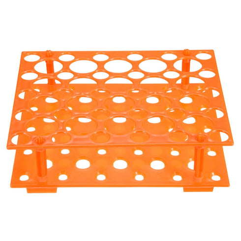 YOKIVE Tube Rack Holder, PP Polypropylene Test Tube Rack | Great for 0.5ml, 1.5ml, 1.8ml, 10ml, 15ml, 50ml (Orange,