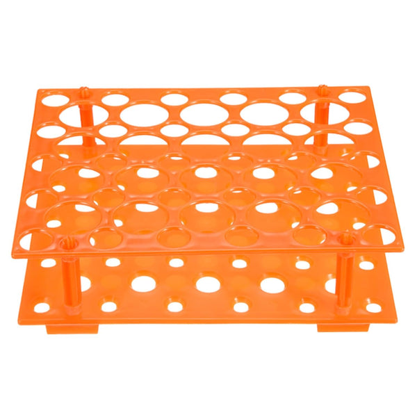 YOKIVE Tube Rack Holder, PP Polypropylene Test Tube Rack | Great for 0.5ml, 1.5ml, 1.8ml, 10ml, 15ml, 50ml (Orange,