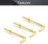 MroMax 1-1/4" Gold Screw in Hooks, 30Pcs L Shape Carbon Steel Right Angle Hooks