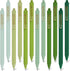 Whaline 12Pcs Retractable Black Ink Gel Pens, 0.5mm Fine Point Gradient Green Writing Pens Set for School Office