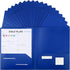 Fulmoon 48 Pack Heavy Duty Plastic Folders, 2 Pockets, Fit Letter Size Paper, Bulk for School Office Home
