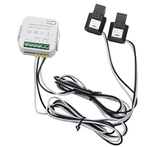 Tuya App Smart Two-Way Bilateral WiFi Energy Meter AC110V 220V 80A with 2PCS 80A CT Current Transformers Clamps