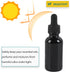 48 Pack 1oz Black Glass Dropper Bottles with Dropper, Pretty Finish for All Kinds of Liquids, Leakproof Travel