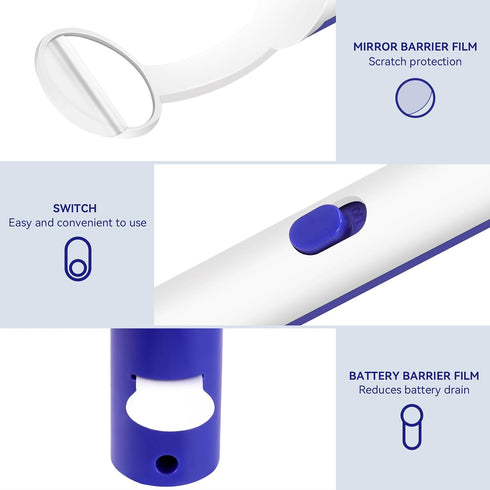 Annhua Dental Mirror for Teeth with Light Anti Fog Dentist Mouth Mirror, Reusable Plastics Dentist Mirror