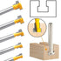 5 Set, 1/4" Set 5/16", 3/8", 1/2", 7/16", 5/8" Wolfride Pcs T-Slot Router Bit Shank Keyhole Router Bits T-Track