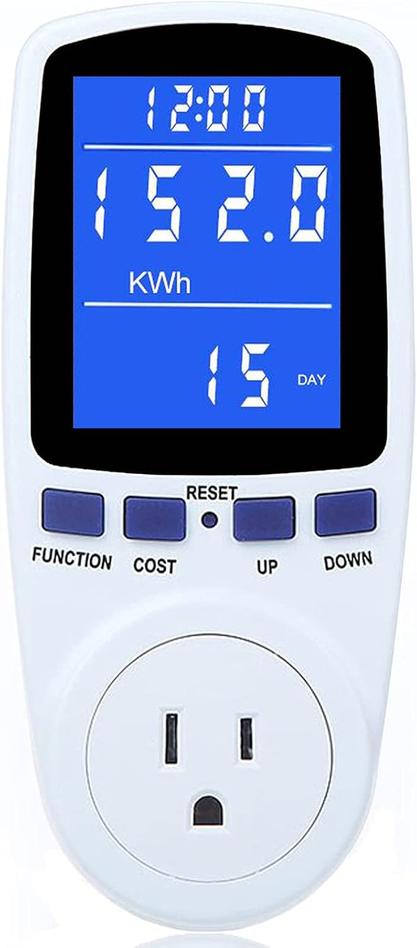 Upgraded Watt Power Meter Plug, Home Electrical Usage Monitor, Energy Voltage Amps Tester with Backlight