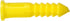 Hillman 370326 Ribbed Plastic Anchor, 4-6-8 x 7/8-Inch, Yellow, 100 Count