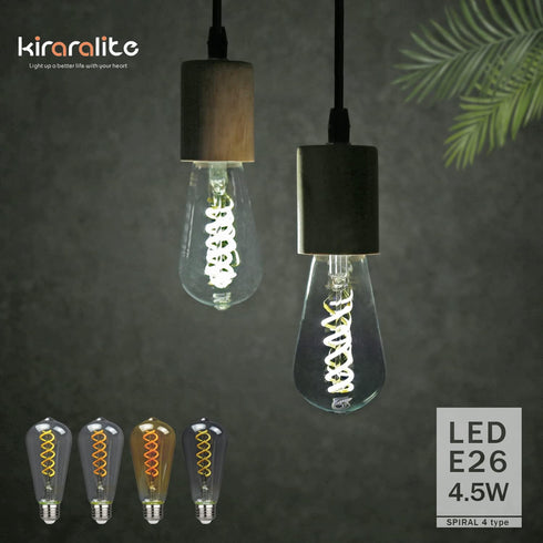 ST19 LED Smoky Grey Glass Edison Bulb, Vintage, 6 Pack, Daylight 5000K, E26 Base, 4.5W Equivalent to 40W