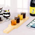 14 1/2 Inch 4 Pack 6 DASHER'S SPICE & BEANS Wood Natural Flight Paddle | Compartment | Wine or Beer Tasting