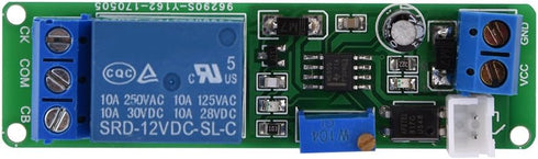 DC 12V Adjustable Timer Delay Turn Off Module, Timing Relay Time Switch 1~10sec