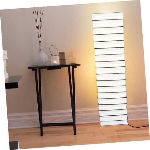 Vertical Paper Floor Lamp Shade Minimalist Design for Living Room Bedroom Study and Boys and Girls Decorative Lighting