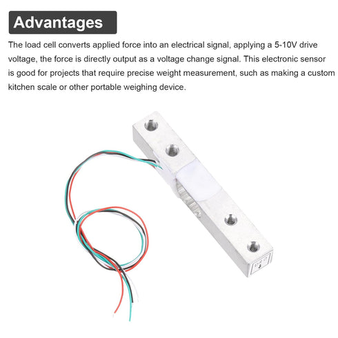 MECCANIXITY 2PCS Digital Load Cell Weight Sensor 5KG, High Precision Miniature for DIY Kitchen Scale Kit