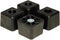 4 Large Cube Square Rubber Feet Bumpers, 1.125 H x 1.500 W, Heavy Duty Non Marking for Furniture, Made in USA