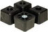 4 Large Cube Square Rubber Feet Bumpers, 1.125 H x 1.500 W, Heavy Duty Non Marking for Furniture, Made in USA