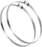 2Pcs 10" Adjustable 304 Stainless Steel Duct Clamps, Worm Drive Hose Clamps for Air Ducting (251mm-273mm)