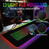 RGB Gaming Mouse Pad,Large Mouse Pad,13 Colors Led Light RGB PC Gaming Desk Mat, Non-Slip Rubber Based with Waterproof Coating Big Mouse Pad 31.5X11.8 in by ZHLHPER