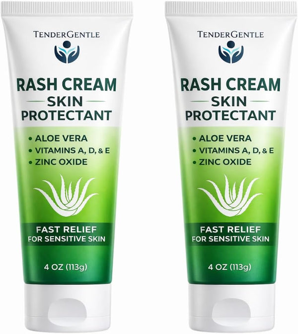 Skin Protectant Barrier Cream, 2 Pack - 4oz of Zinc Oxide Cream